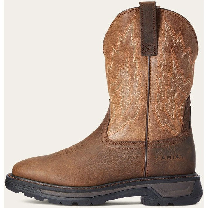 Ariat Big Rig: Mies, ruskea nahka, pehmeä kärki, tyylikäs western-saapas. Valmis töihin ja seikkailuun!
