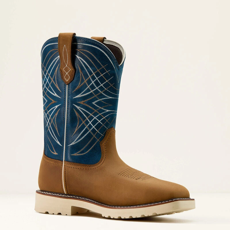 Ariat Miesten Vedenpitävät Western-Turvakengät, Brown/Blue: Aktivointi ja Tyyli Työssä! Koko 43, Valmiina Haasteeseen.